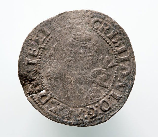 2 skilling 1536, christian III, hafniensis, københavn Oktoberfund 2014 02